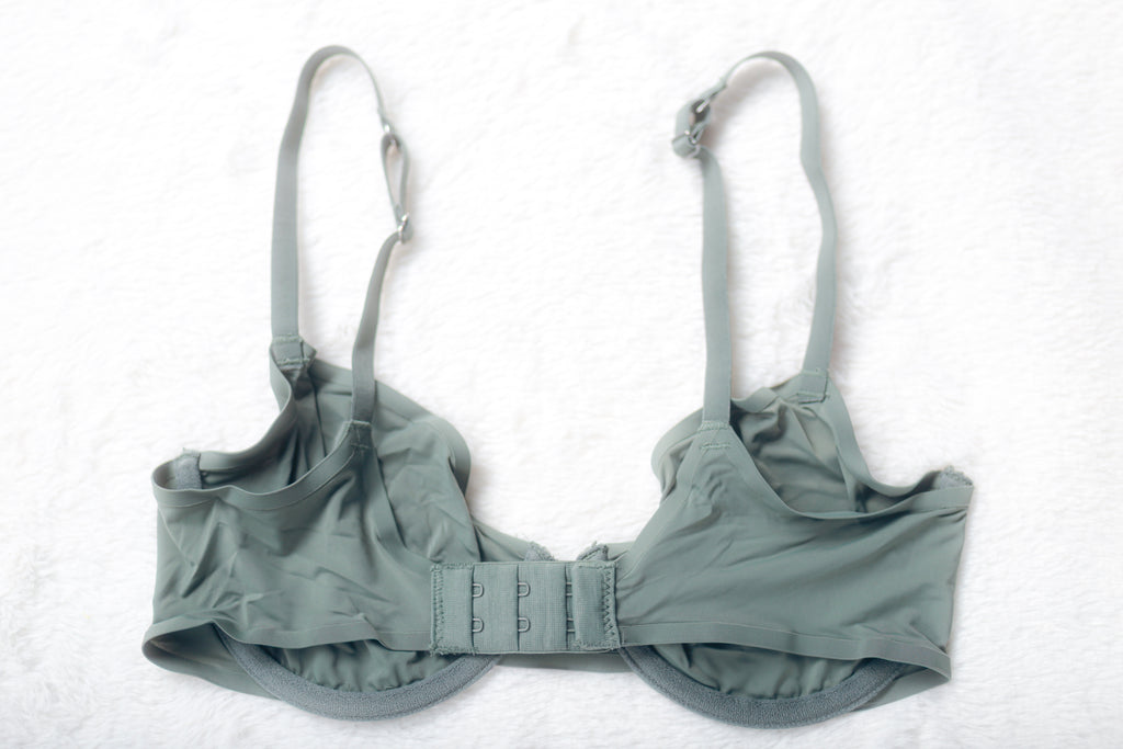 Aerie Unlined Breathable Sheer Mesh Demi T-shirt Bra Green 32D