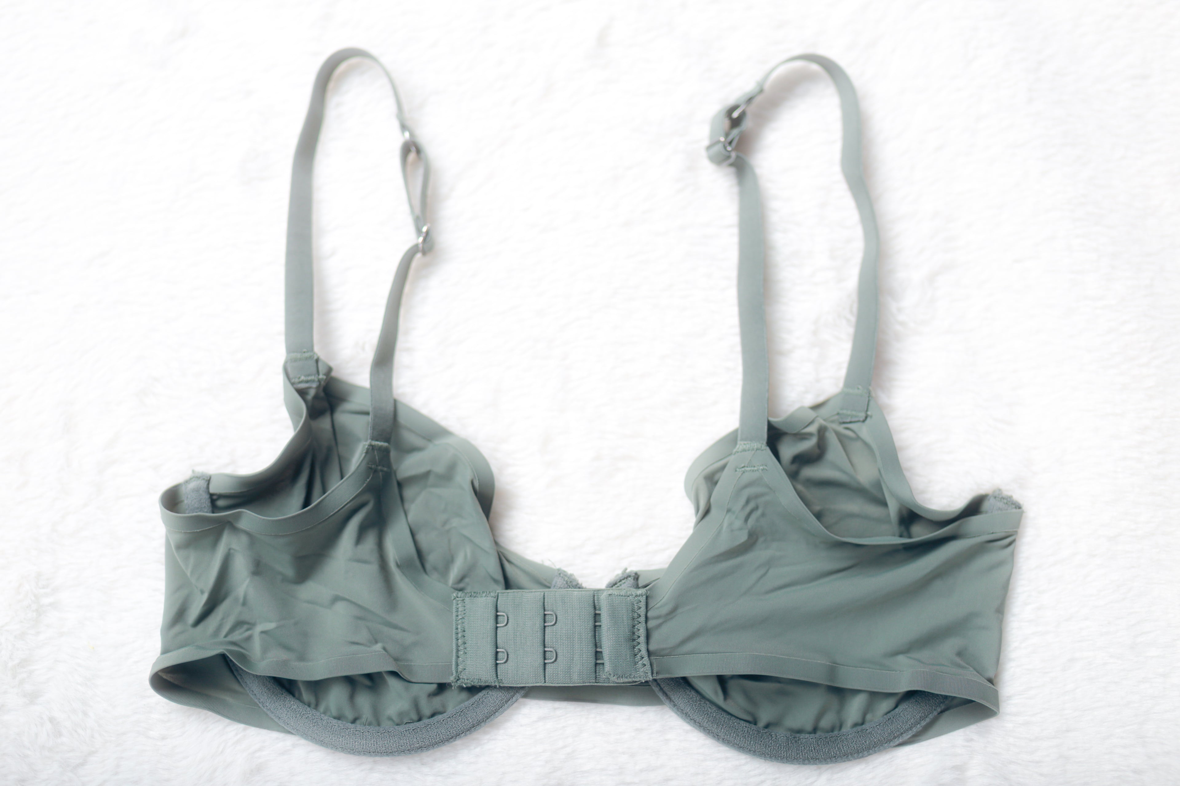 Aerie Unlined Breathable Sheer Mesh Demi T-shirt Bra Green 32D
