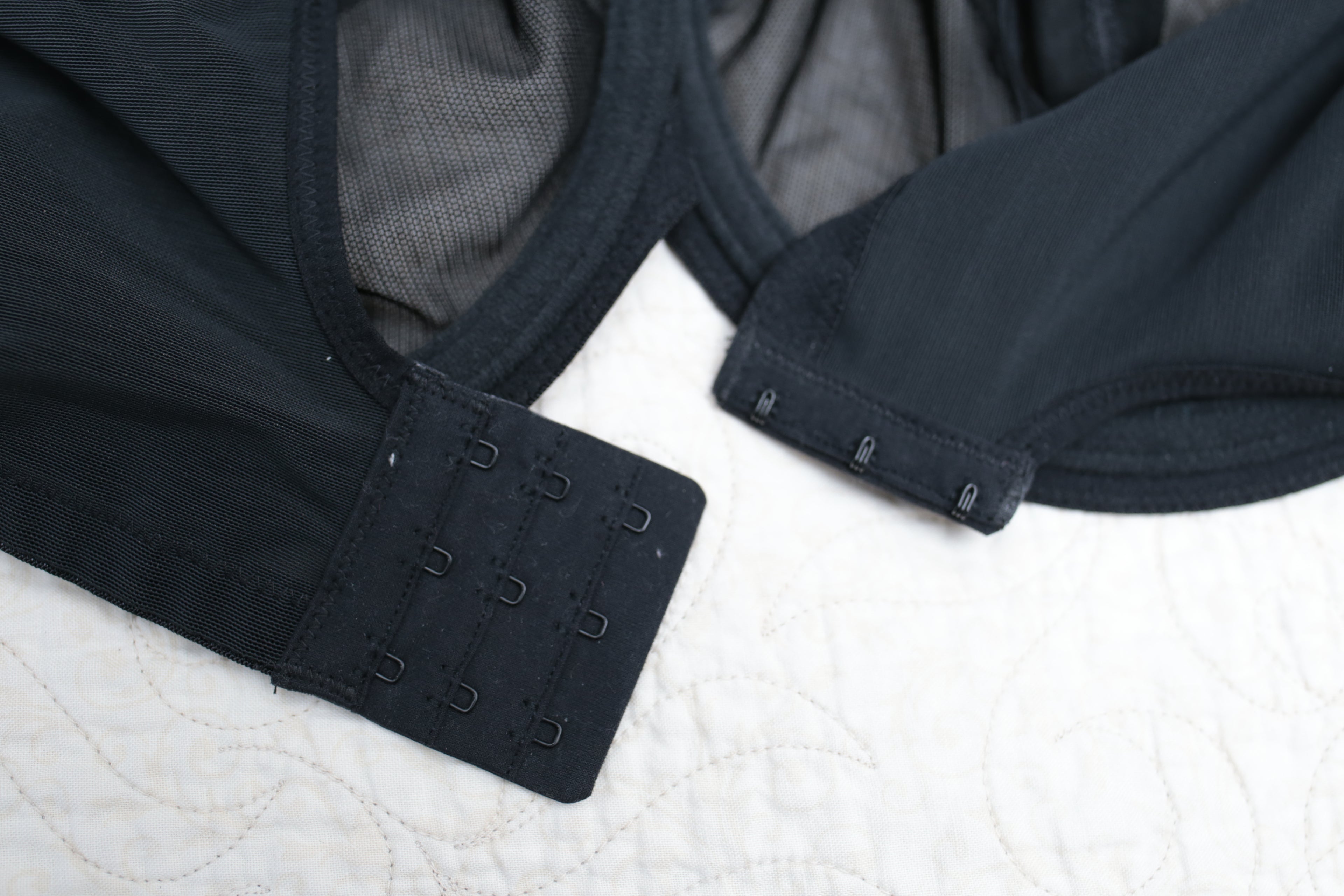 Elomi 40J Matilda EL8900 Underwire Sheer Full-coverage J-hook Bra Black NEW