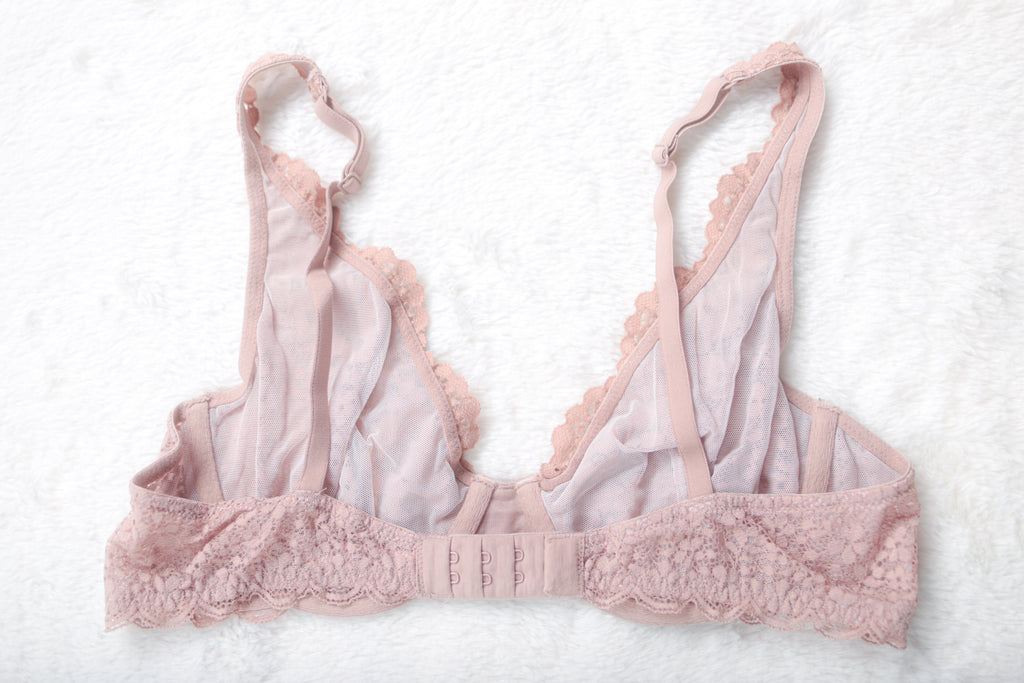 Victoria's Secret Body by Victoria Boho Unlined Lace Unpadded Semi Sheer Bra Pink Underwire 36B