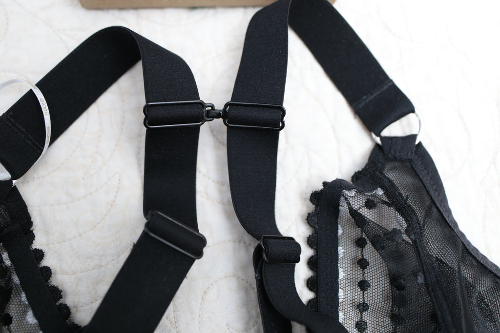 Elomi 40J Matilda EL8900 Underwire Sheer Full-coverage J-hook Bra Black NEW