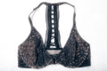 Victoria's Secret Unlined Plunge Biker Lace-up Racerback Bra Black 34D