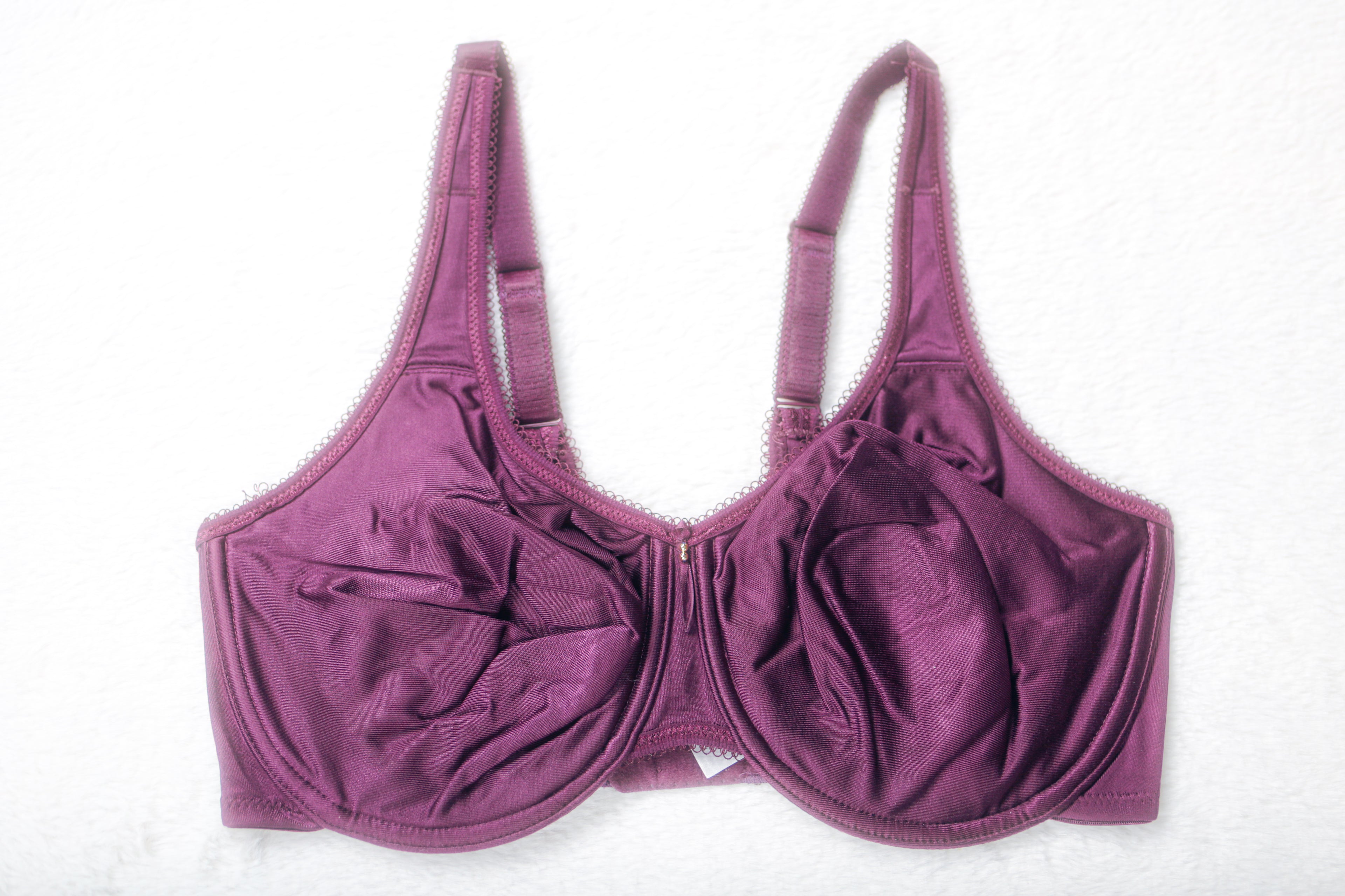 Wacoal Basic Beauty Full-figure 855192 Underwire Unpadded T-shirt Bra 36DD Purple