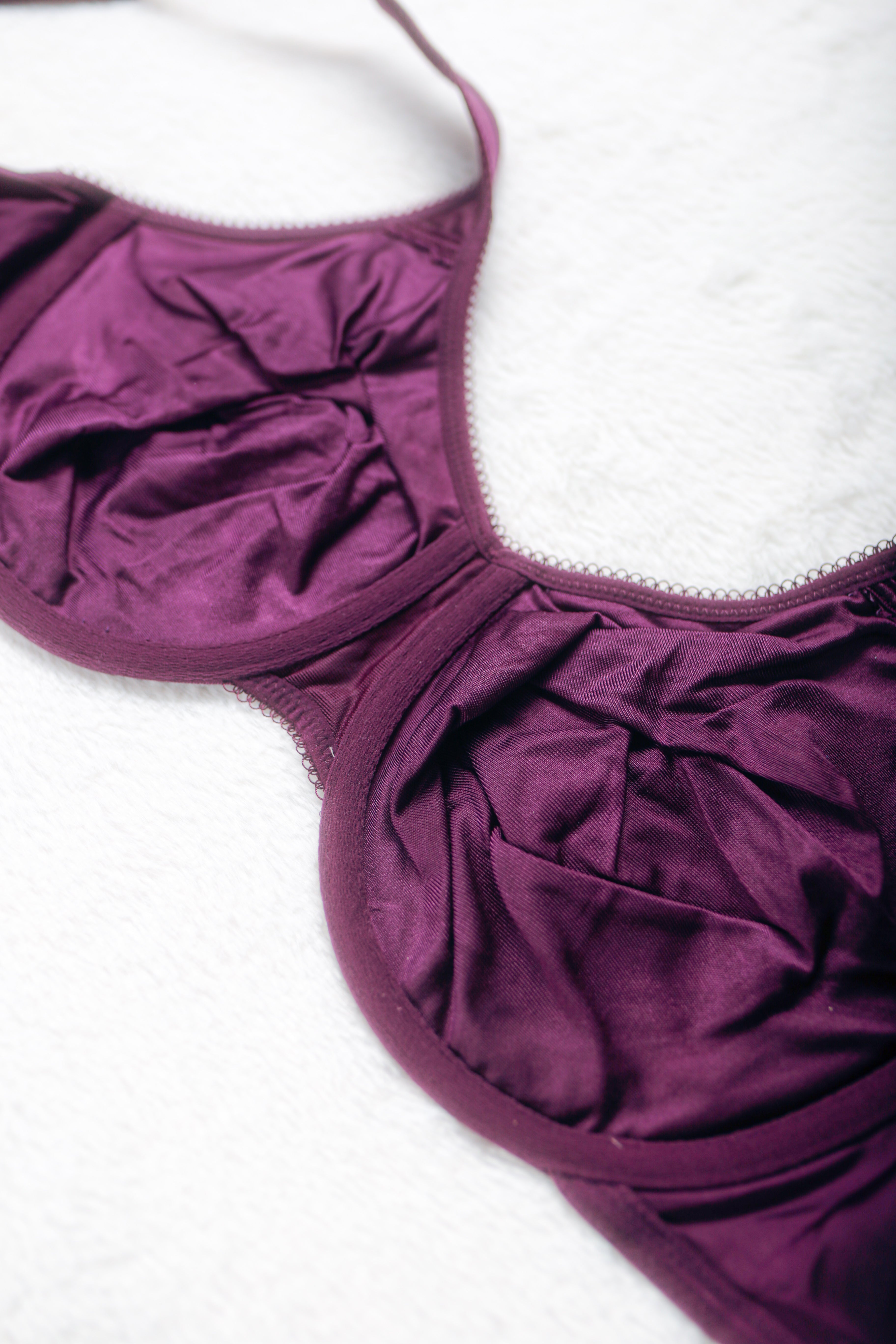 Wacoal Basic Beauty Full-figure 855192 Underwire Unpadded T-shirt Bra 36DD Purple