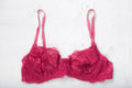 Victoria's Secret Vintage 90s Unlined Lace Underwire Demi Balconette Bra Red 36B