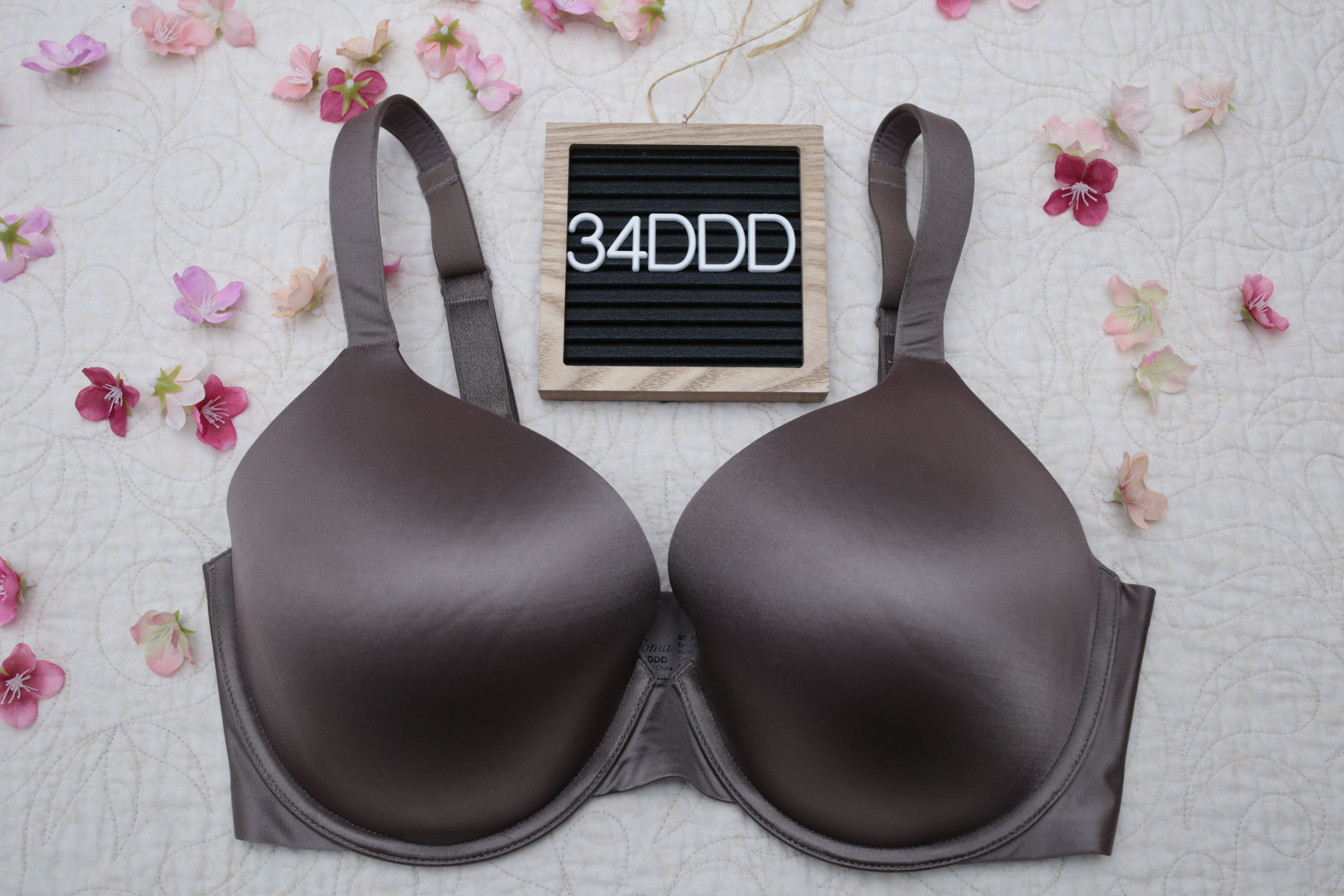Soma 34DDD Enhancing Shape Full Coverage Underwire T-shirt Bra Chocolate Mocha
