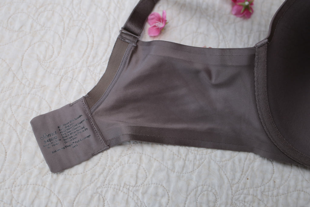 Soma 34DDD Enhancing Shape Full Coverage Underwire T-shirt Bra Chocolate Mocha