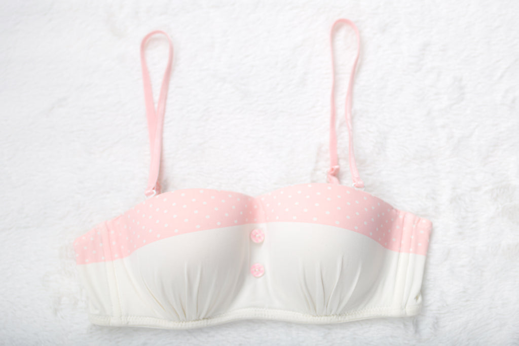 Wacoal Convertible Coquette Balconette Bra Pink and White Polka-dot A70 32A