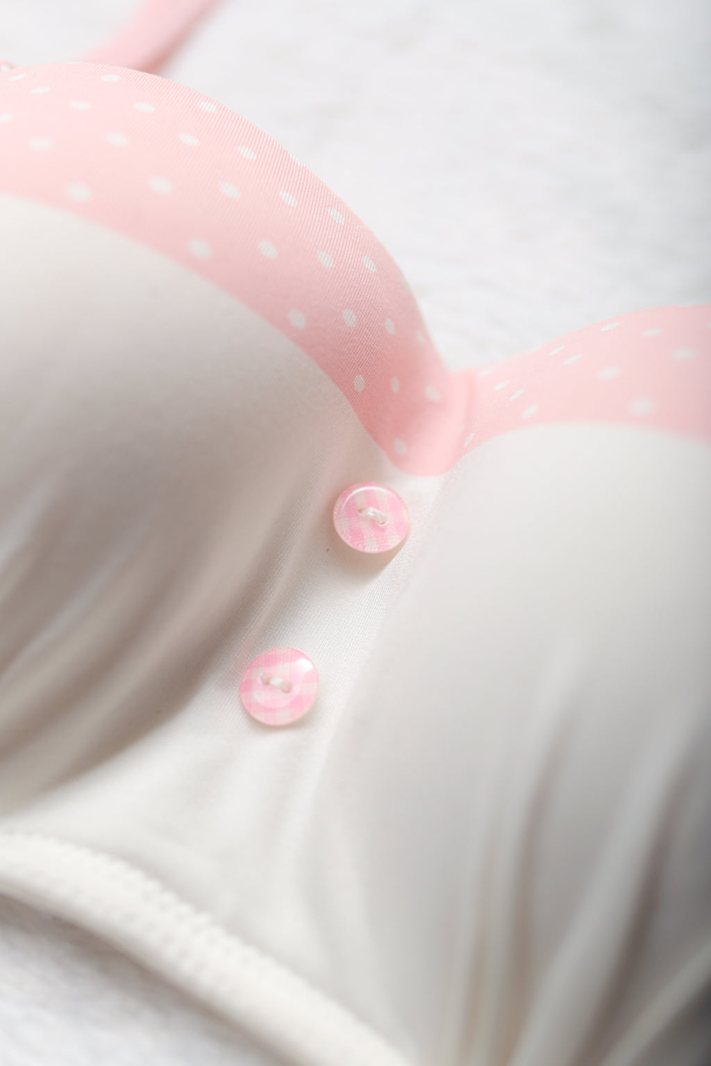Wacoal Convertible Coquette Balconette Bra Pink and White Polka-dot A70 32A