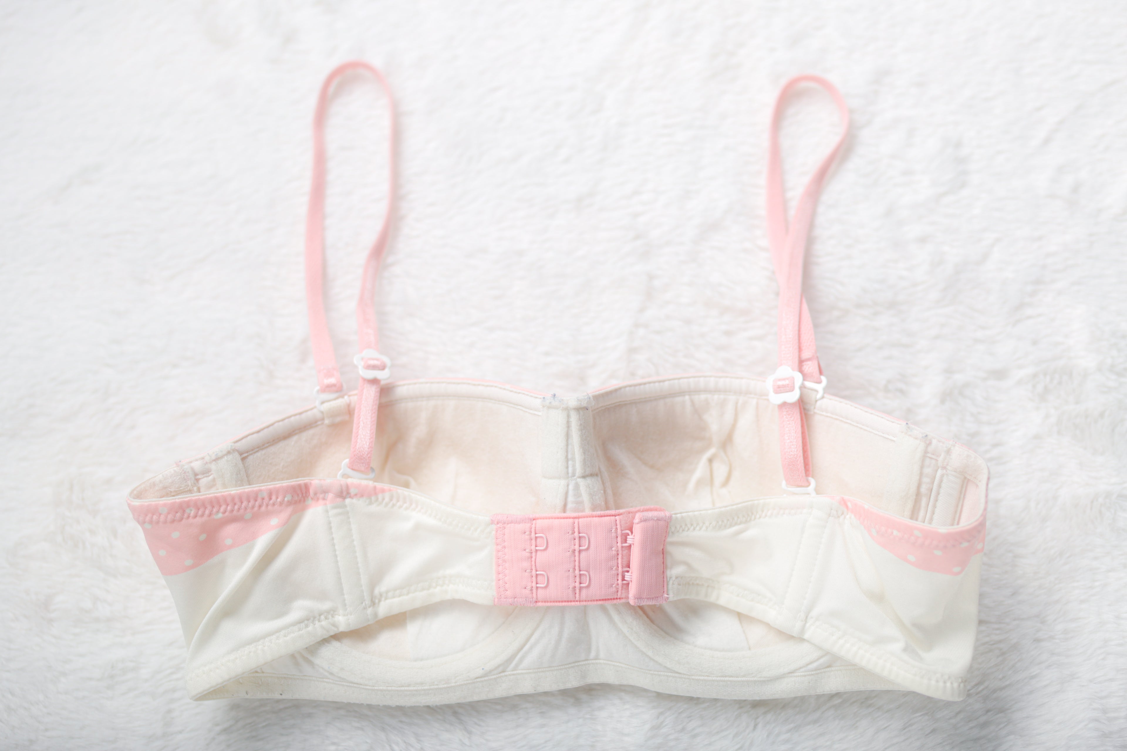 Wacoal Convertible Coquette Balconette Bra Pink and White Polka-dot A70 32A