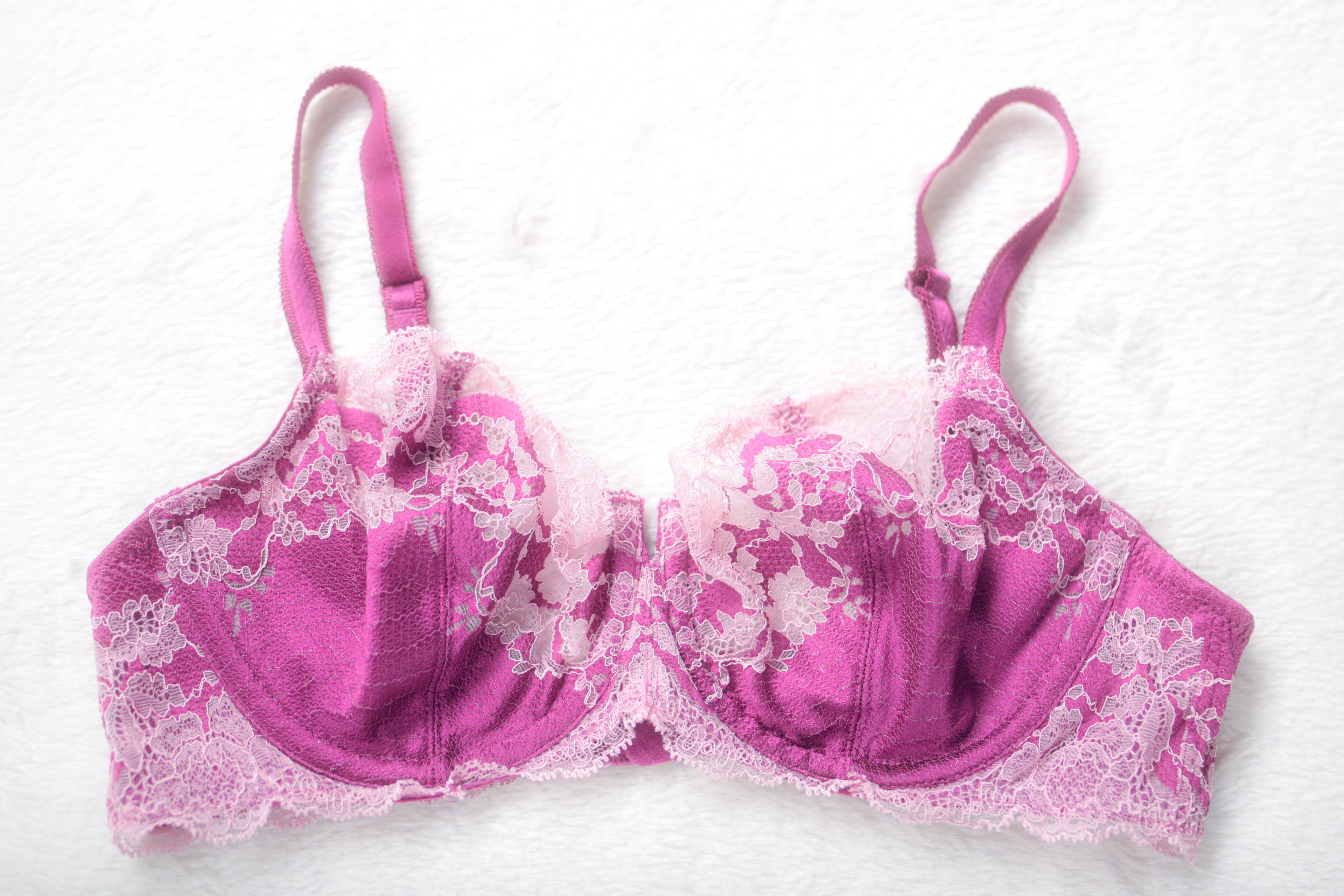 Wacoal Lace Affair 851256 Unlined Breathable Underwire Bra Purple 34C