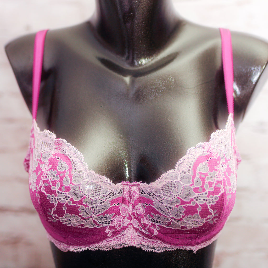 Wacoal Lace Affair 851256 Unlined Breathable Underwire Bra Purple 34C