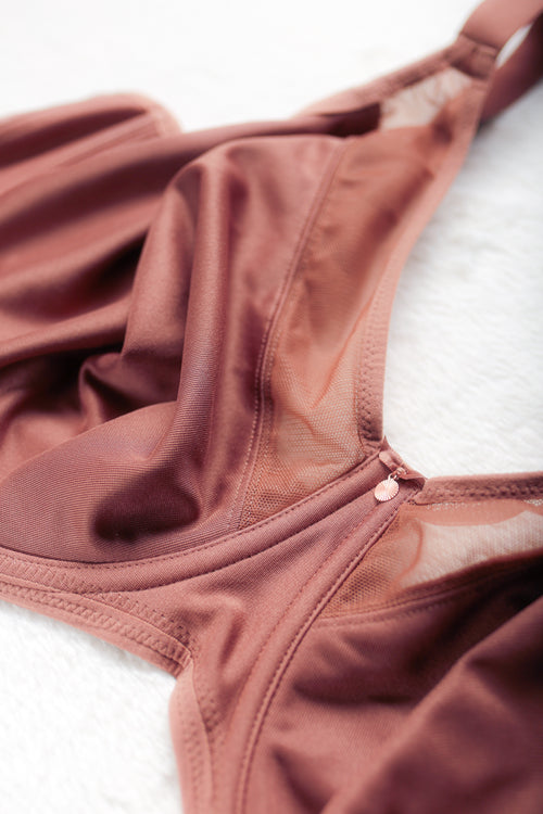 Elomi Smooth Underwire EL4301 Full-coverage T-Shirt Bra US 46G UK 46F Brown
