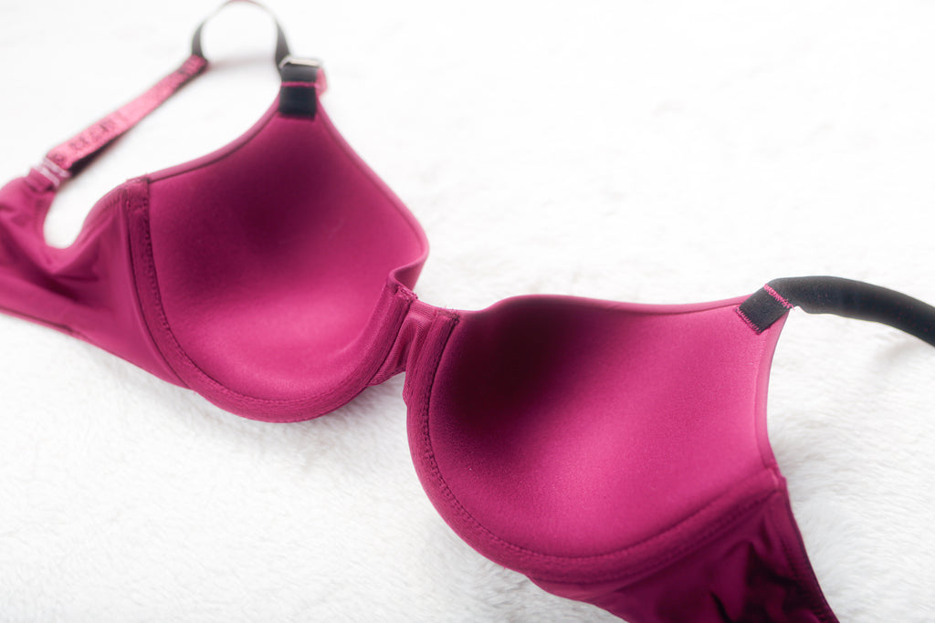 Victoria's Secret T-shirt Lightly Lined Demi Shine Strap Bra 32C Purple Wine NEW