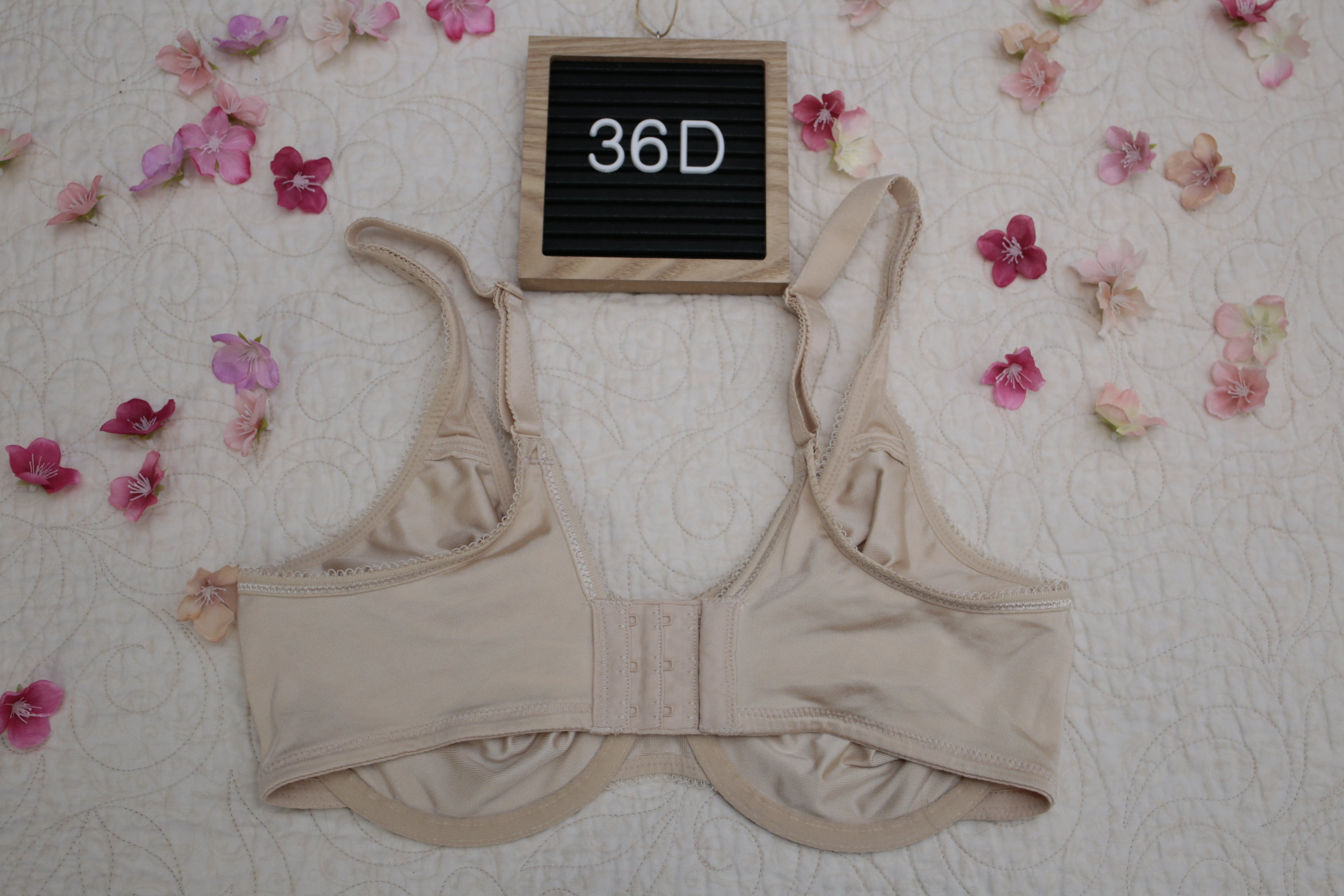 Wacoal 36D Basic Beauty Full-figure 855192 Underwire Unpadded T-shirt Bra Beige Nude