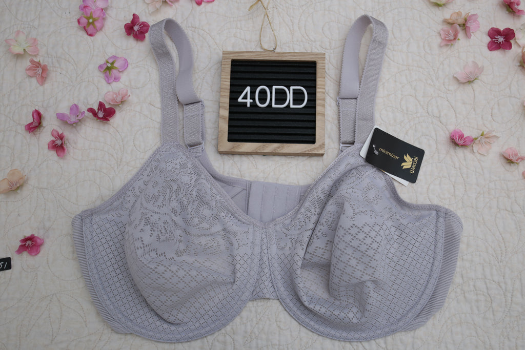 Wacoal 40DD Visual Effects Minimizer 857210 Full-coverage Bra Lavender NEW
