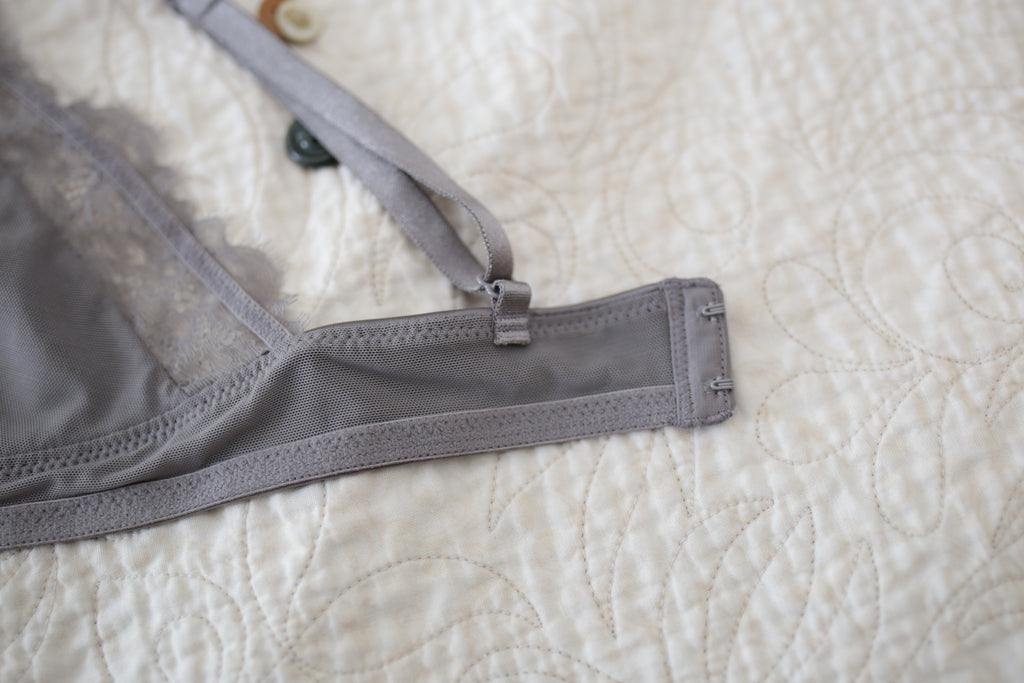 Auden Bralette Wireless Bra XS AA-B Cup Gray Unlined Lace