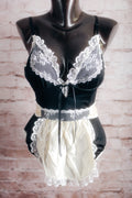 Faris Vintage French Maid Babydoll Teddy Lingerie Medium