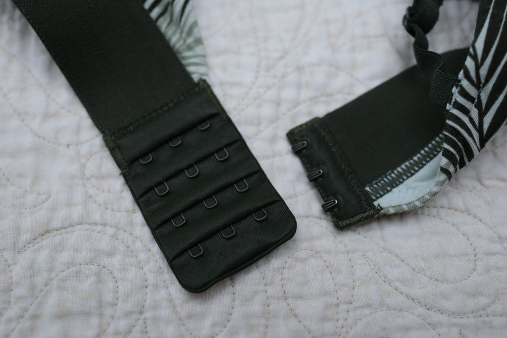 Kindly Soft Unpadded Small Bralette White Green Palm