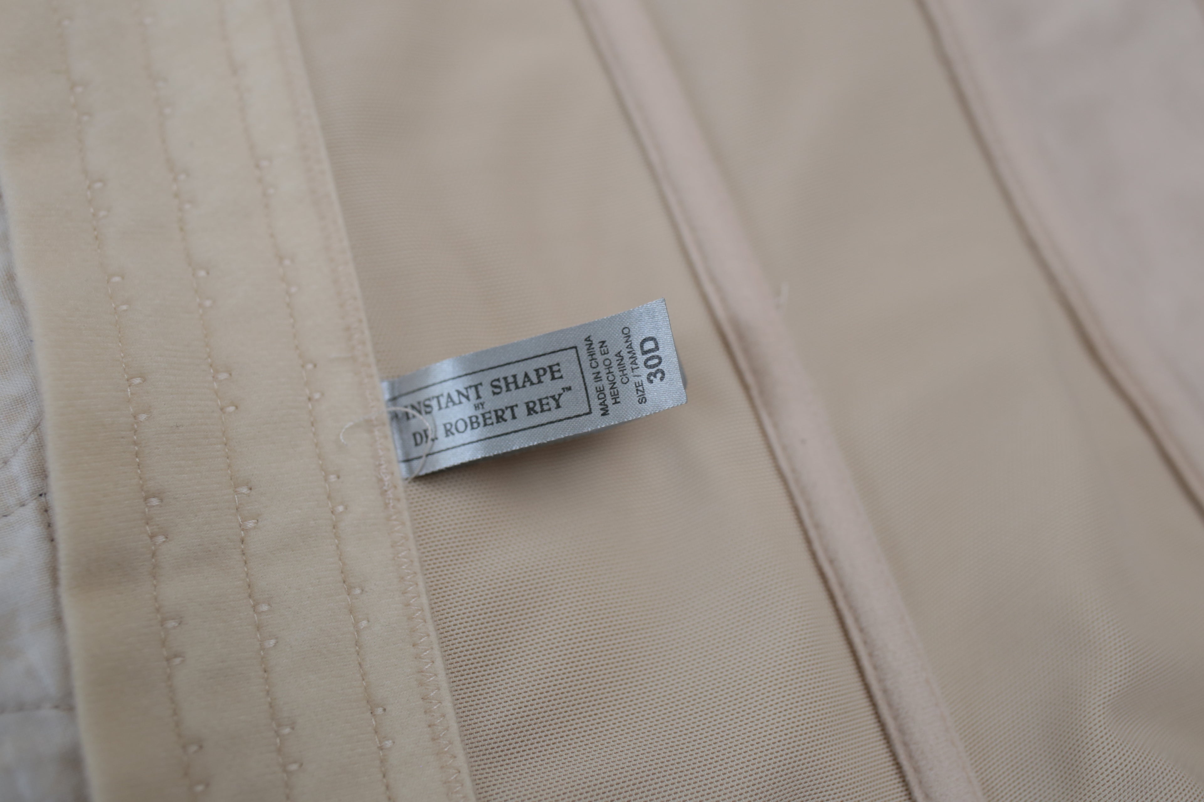 Dr. Robert Rey Instant Shape 30D Bustier Corset Boned Bra Beige Nude