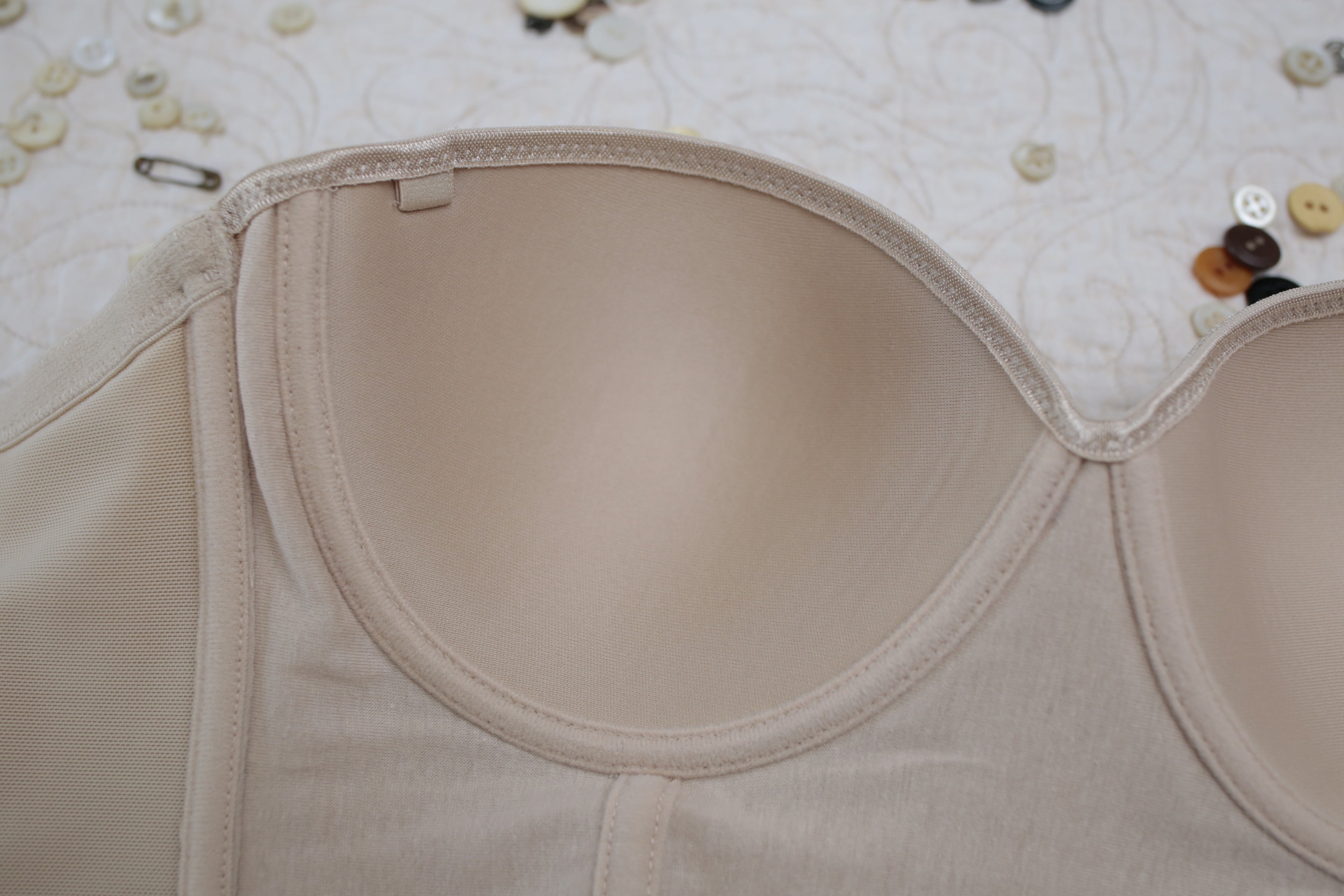 Dr. Robert Rey Instant Shape 30D Bustier Corset Boned Bra Beige Nude