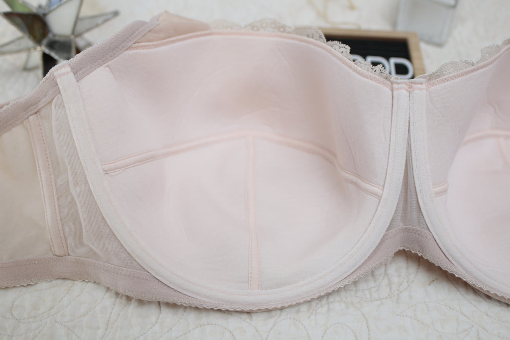 Adore Me 46DDD Unpadded Lined Seamed Underwire Bra Beige Nude