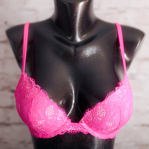 Victoria's Secret Very Sexy Push-up Demi Bra 34B Fuchsia Hot Pink