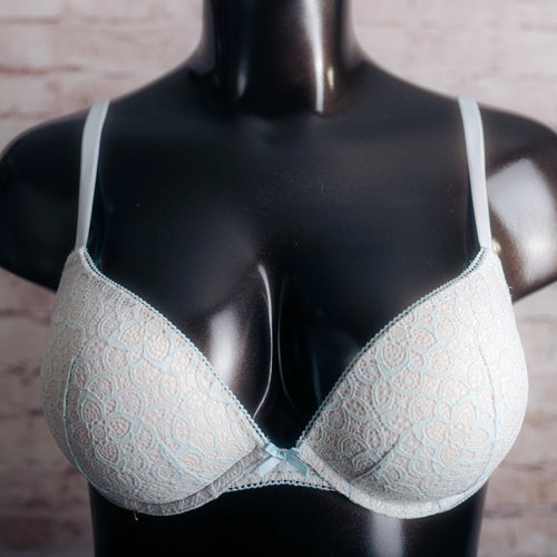 Victoria's Secret Dream Angels Push-up Padded Strappy Bra 38D Blue Lace