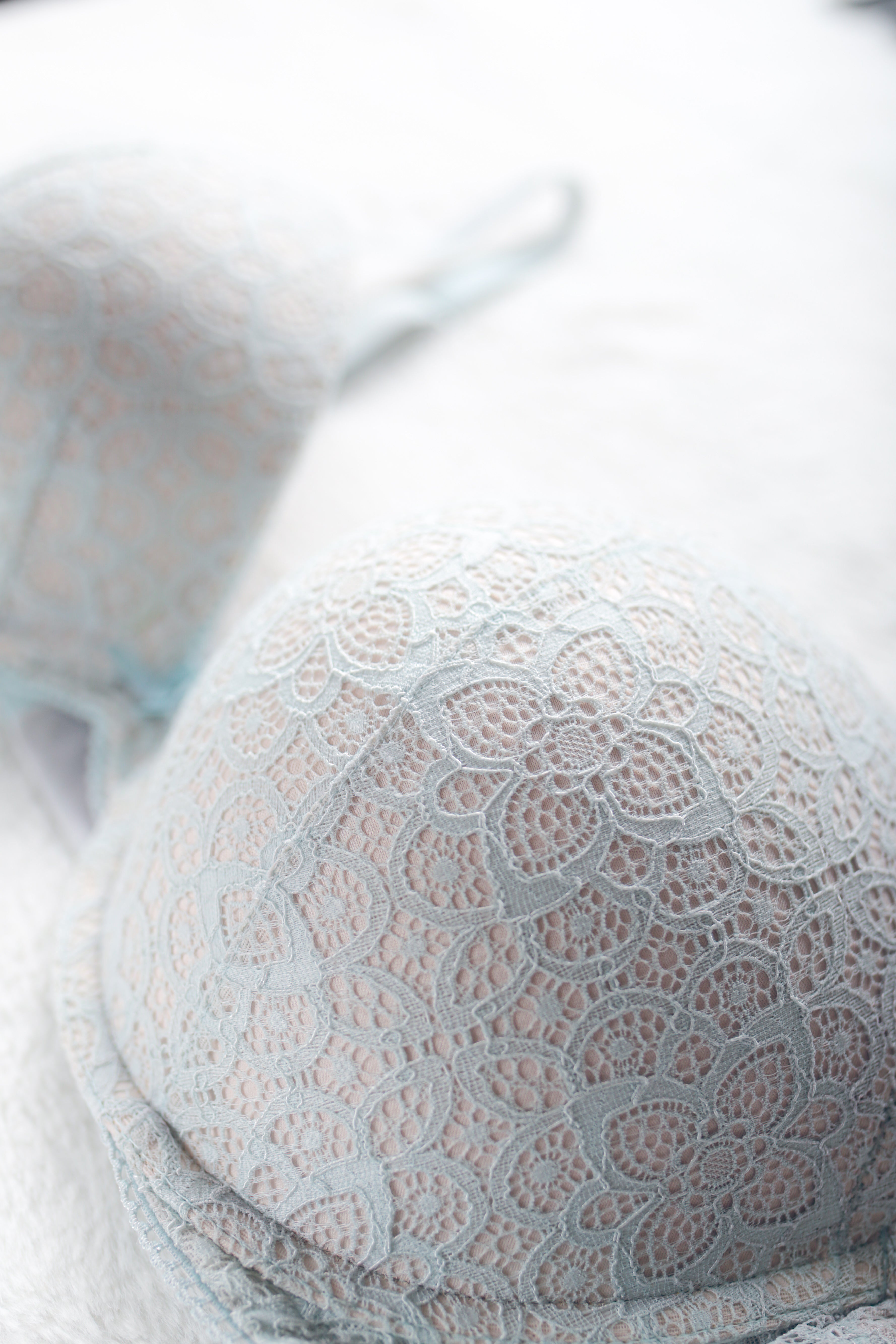 Victoria's Secret Dream Angels Push-up Padded Strappy Bra 38D Blue Lace