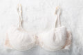 Victoria's Secret Vintage Very Sexy Lined Lace Bra 38C White Nude