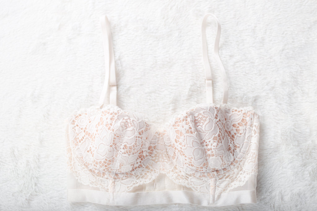 Victoria's Secret Very Sexy Multi-way Convertible Bra 32C White Nude Lace NEW