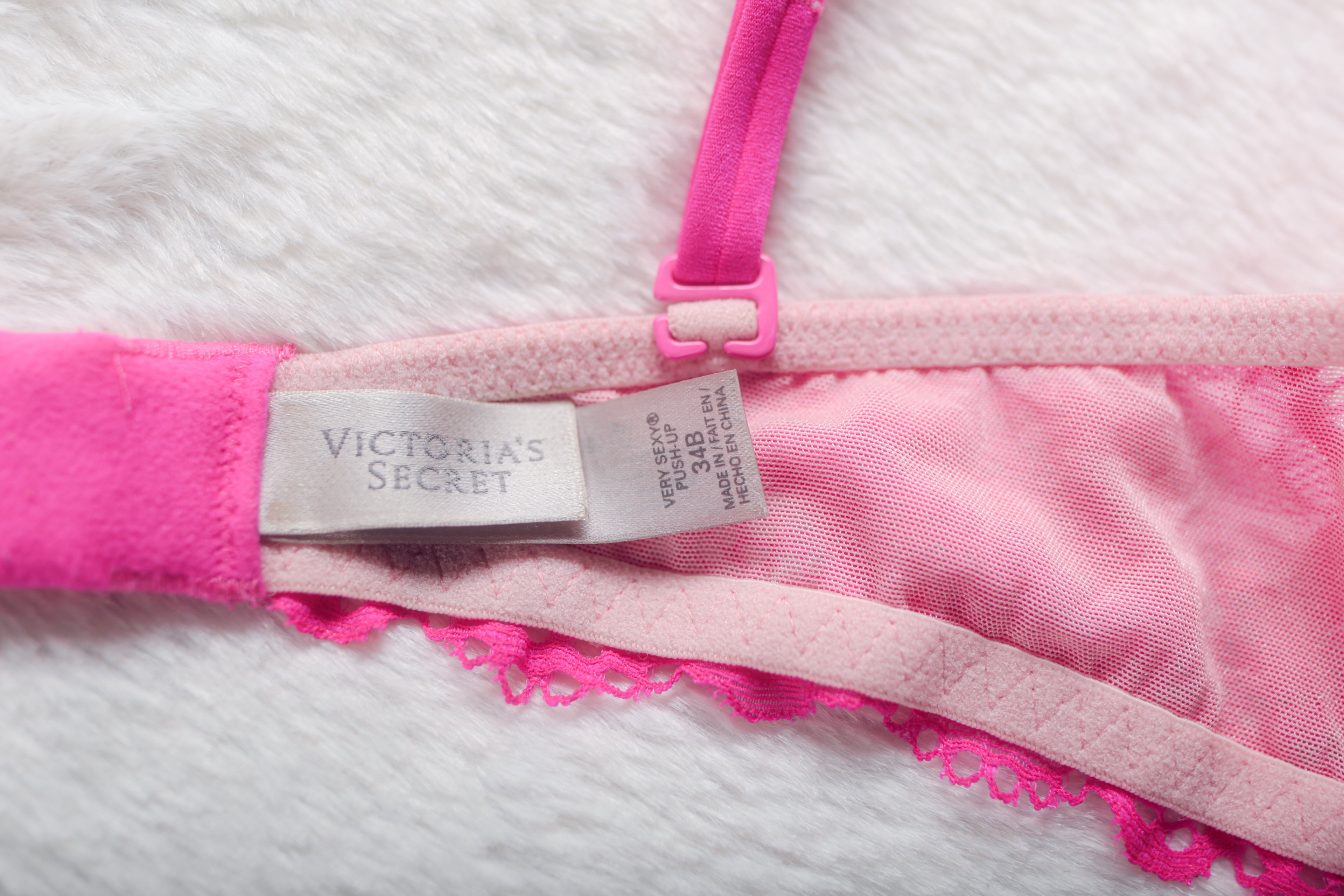 Victoria's Secret Very Sexy Push-up Demi Bra 34B Fuchsia Hot Pink
