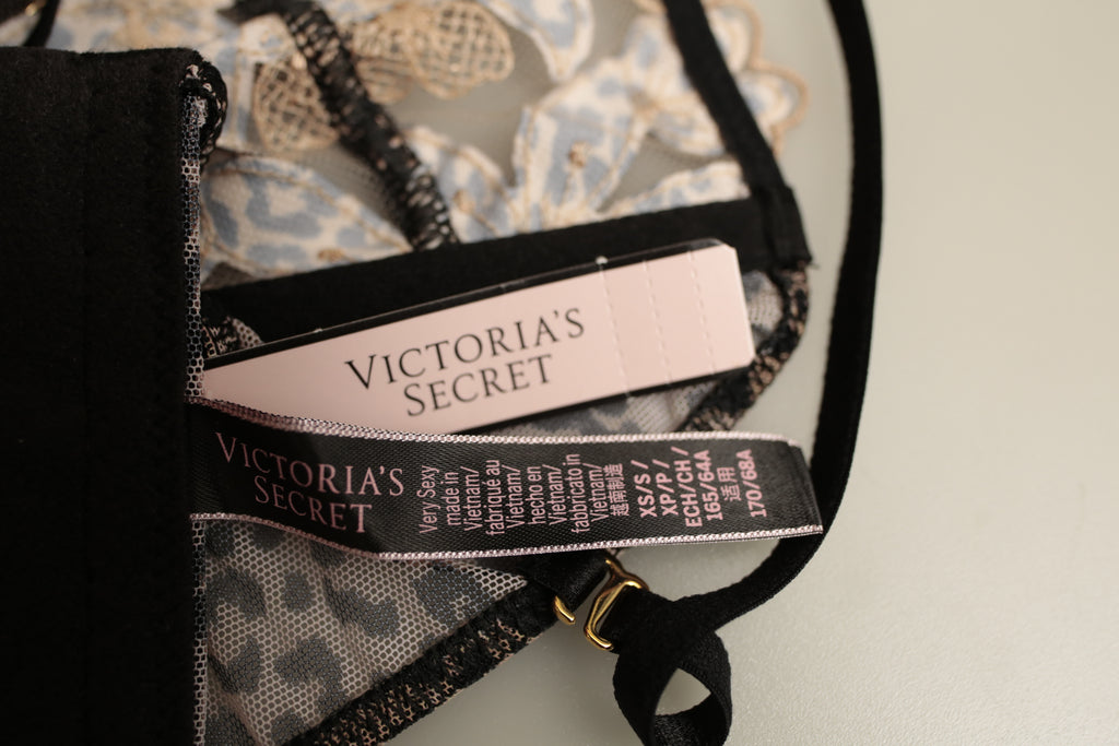 Victoria's Secret Very Sexy Garter Suspenders XS Animal Leopard Cheetah NEW