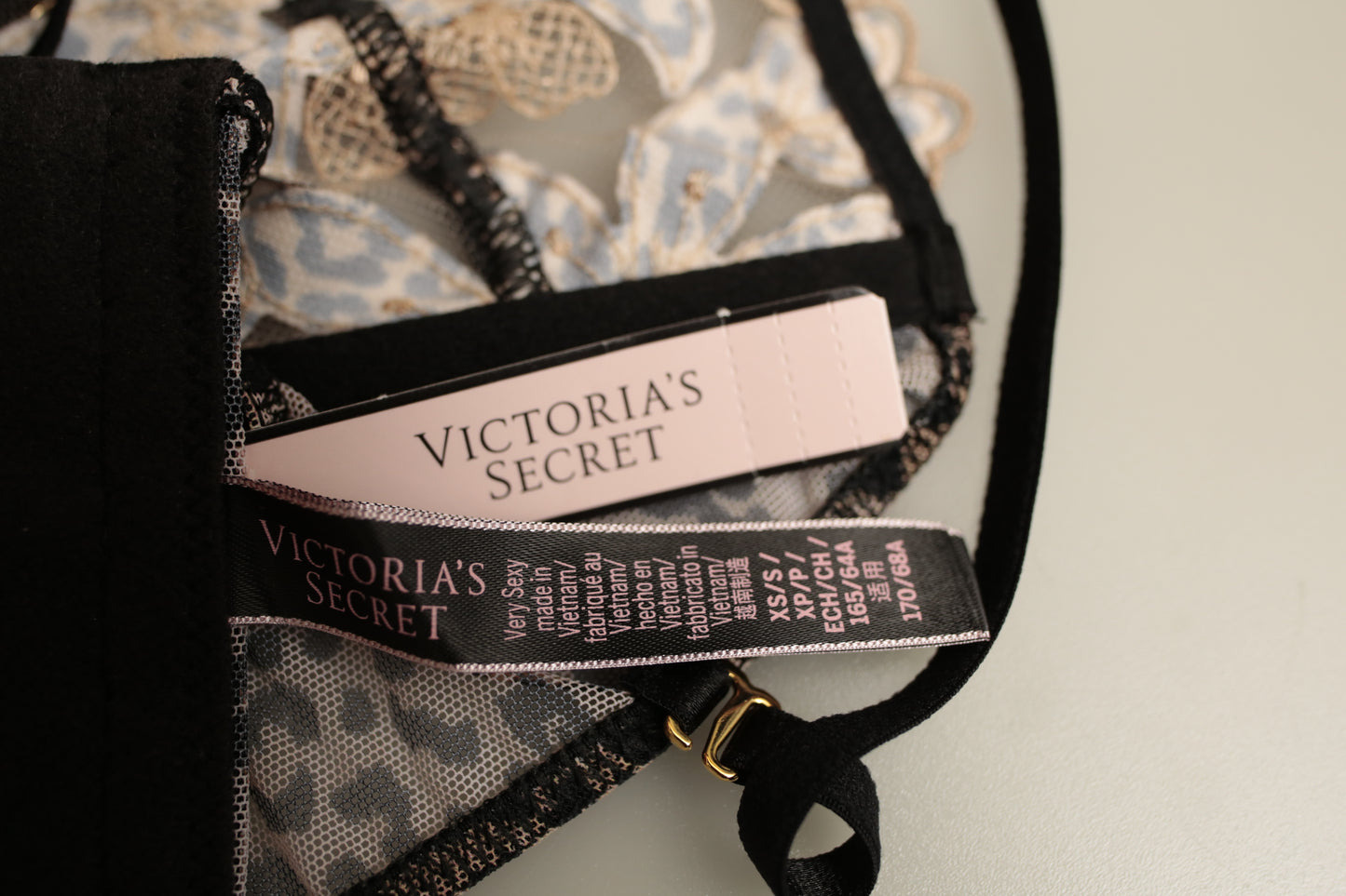 Victoria's Secret Very Sexy Garter Suspenders XS Animal Leopard Cheetah NEW