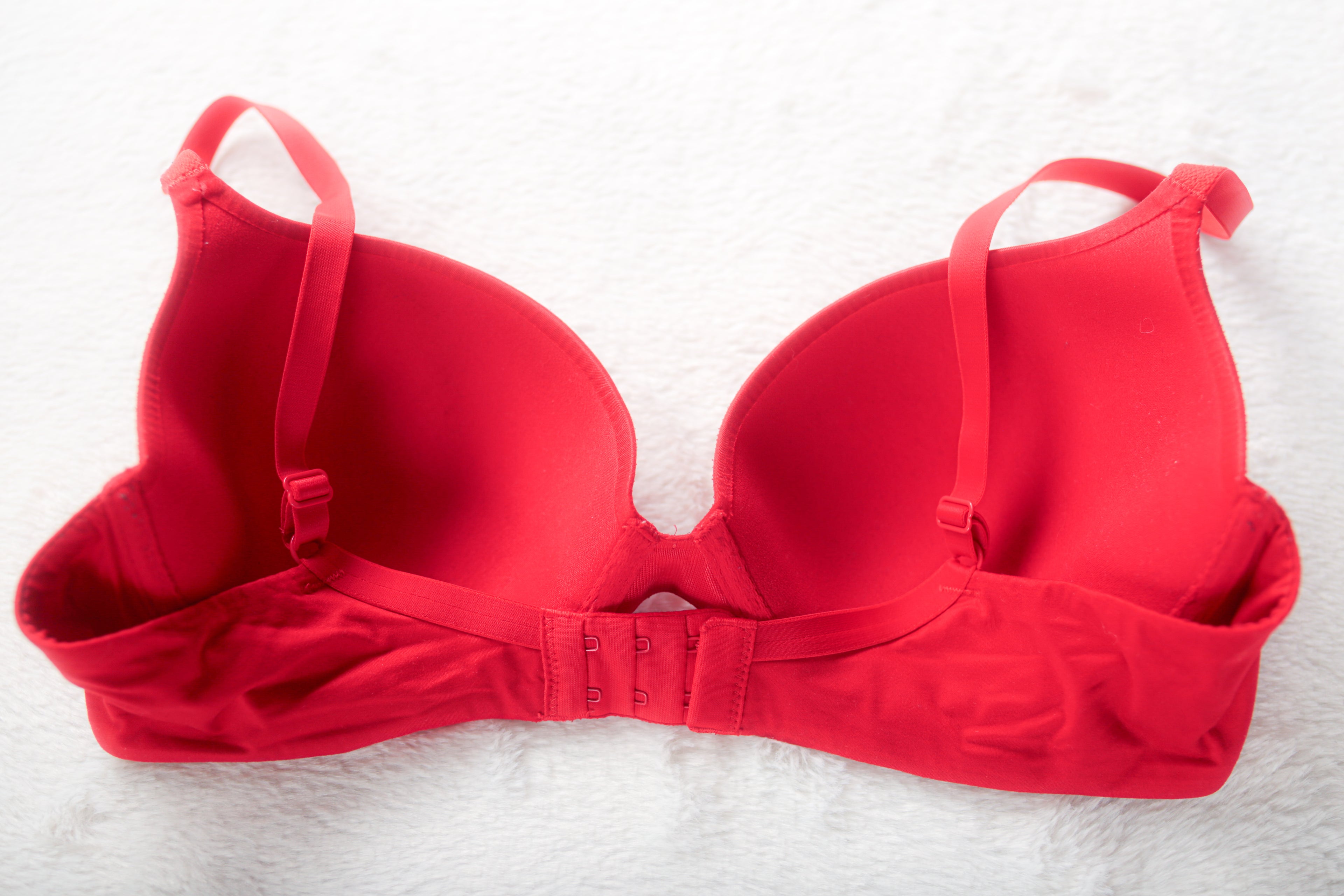 Victoria's Secret Lined Demi Rhinestone Underwire T-shirt Bra Red 36C