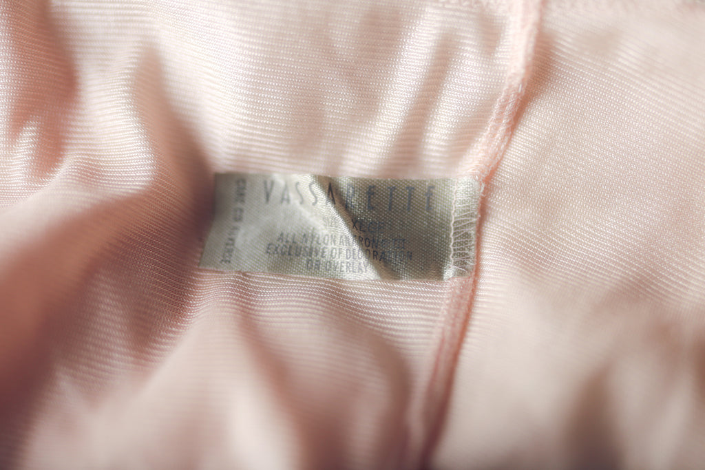 Vassarette Vintage Satin and Sheer Lace Camisole Lingerie XL Pink