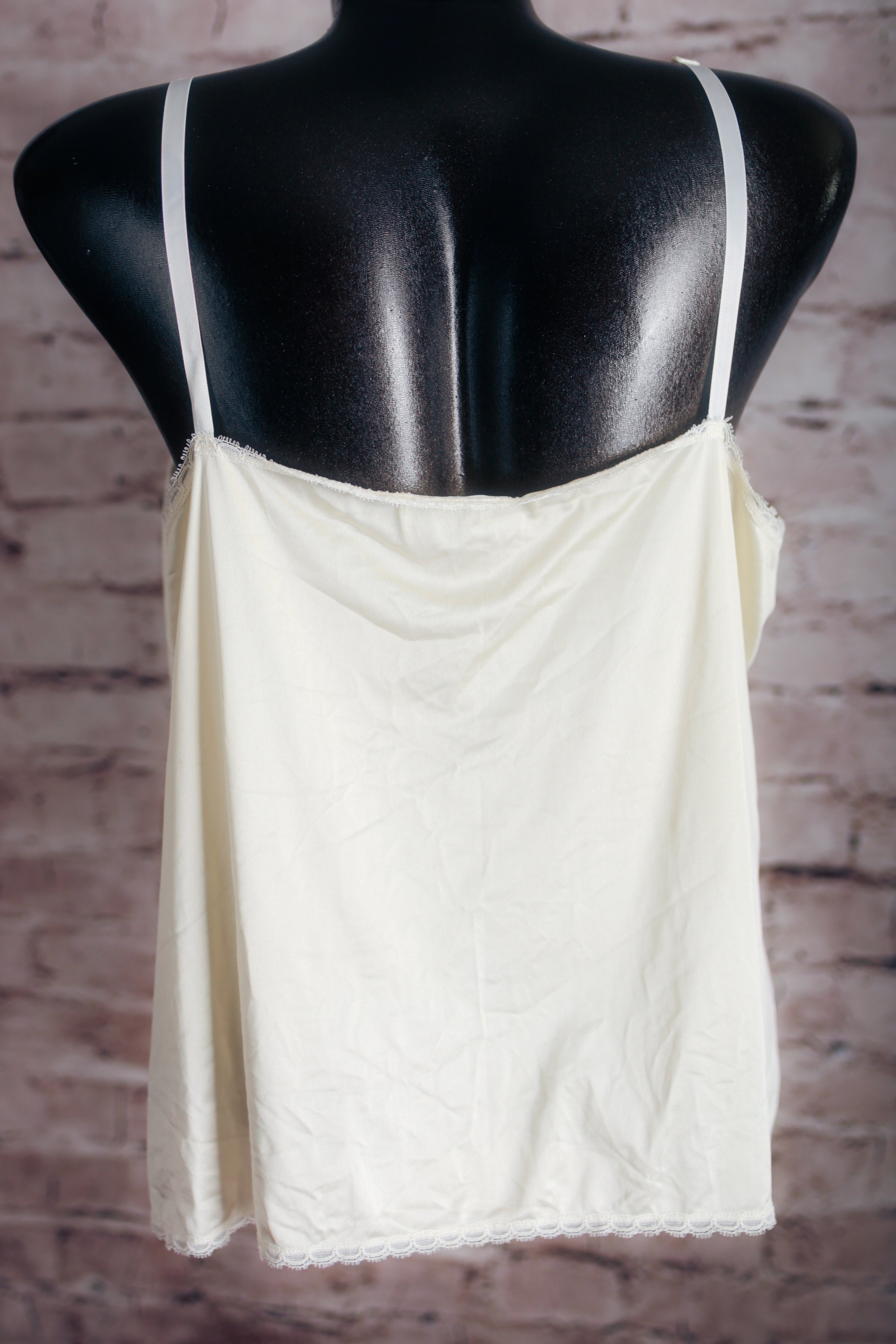 Vanity Fair Satin Glance 17-701 Vintage Cami Camisole Lingerie 42 XL Ivory