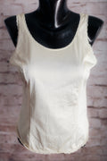 JCPenney Vintage 80s Satin Camisole Lingerie Medium Ivory