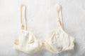 Bali Vintage 2615 Unlined Satin Lace Demi Bra 36B Ivory