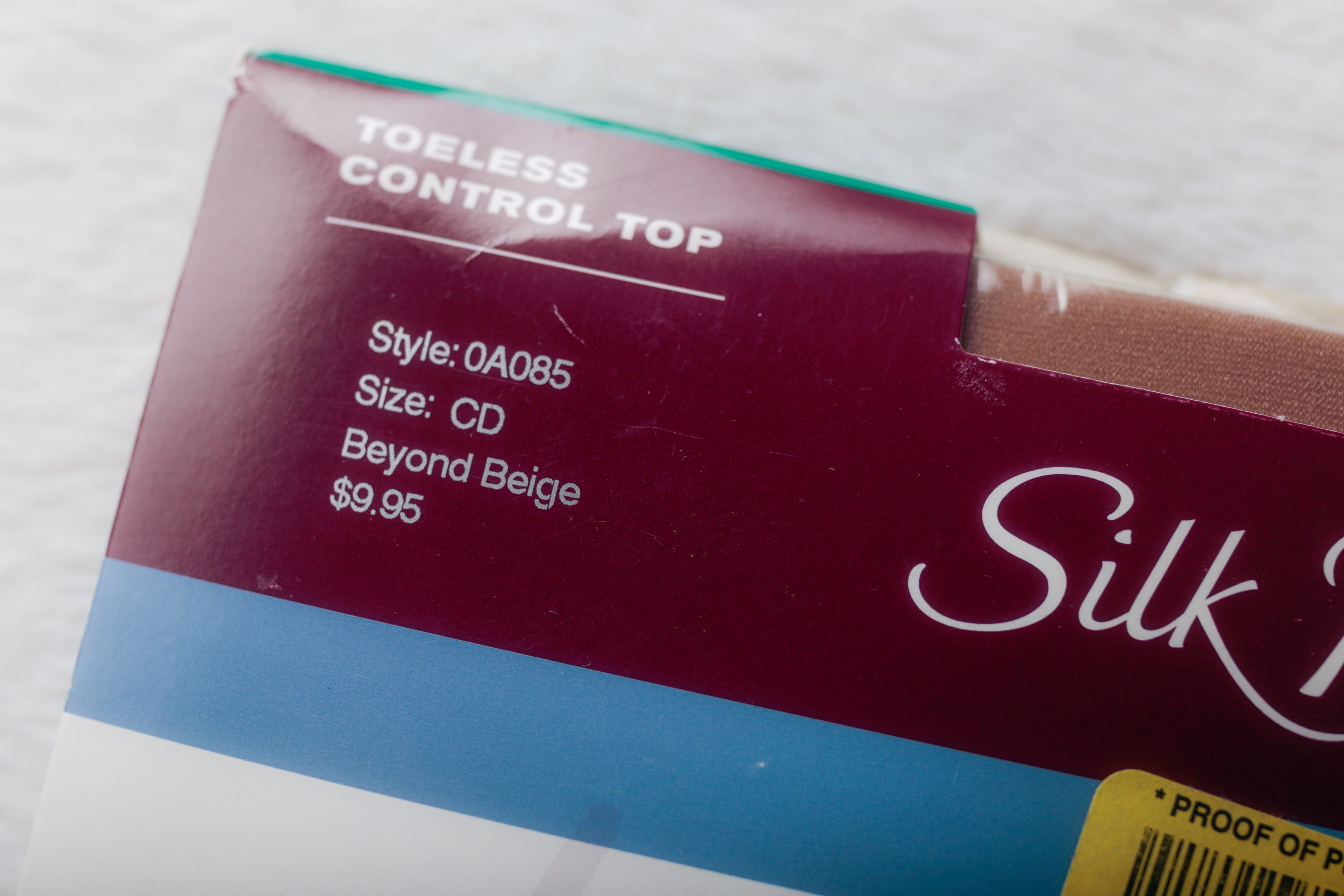 Hanes Silk Reflections Beyond Bare Toeless Silky Sheer Control Top Pantyhose Beige Size CD