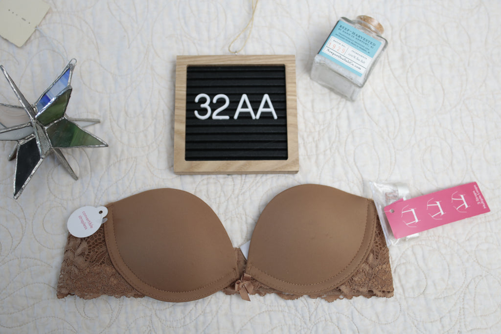 Xhilaration 32AA Multifunction Convertible Padded Underwire T-shirt Bra Brown NEW