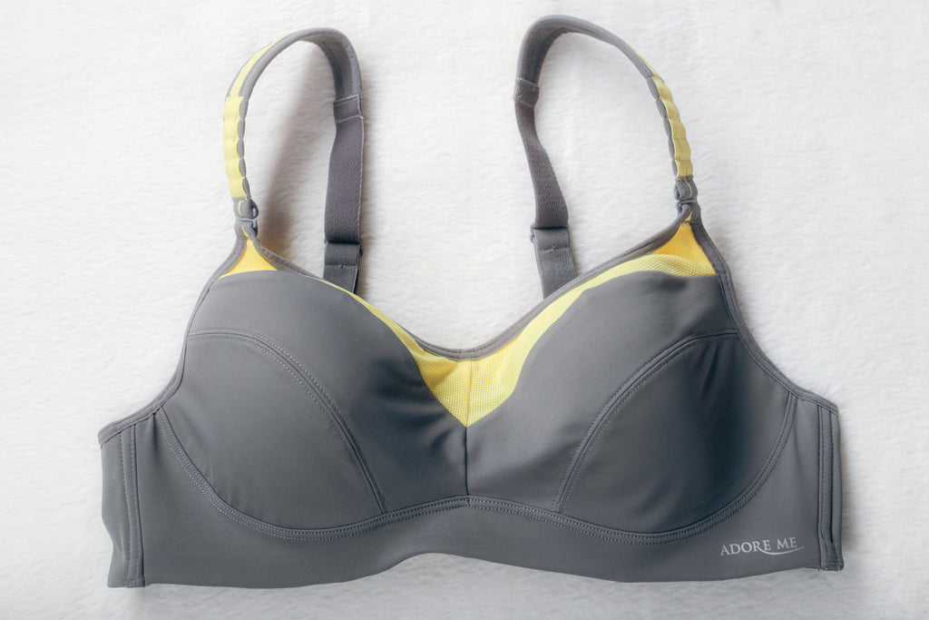 Adore Me High Impact Encapsulating Underwire Sports Bra 36C Gray