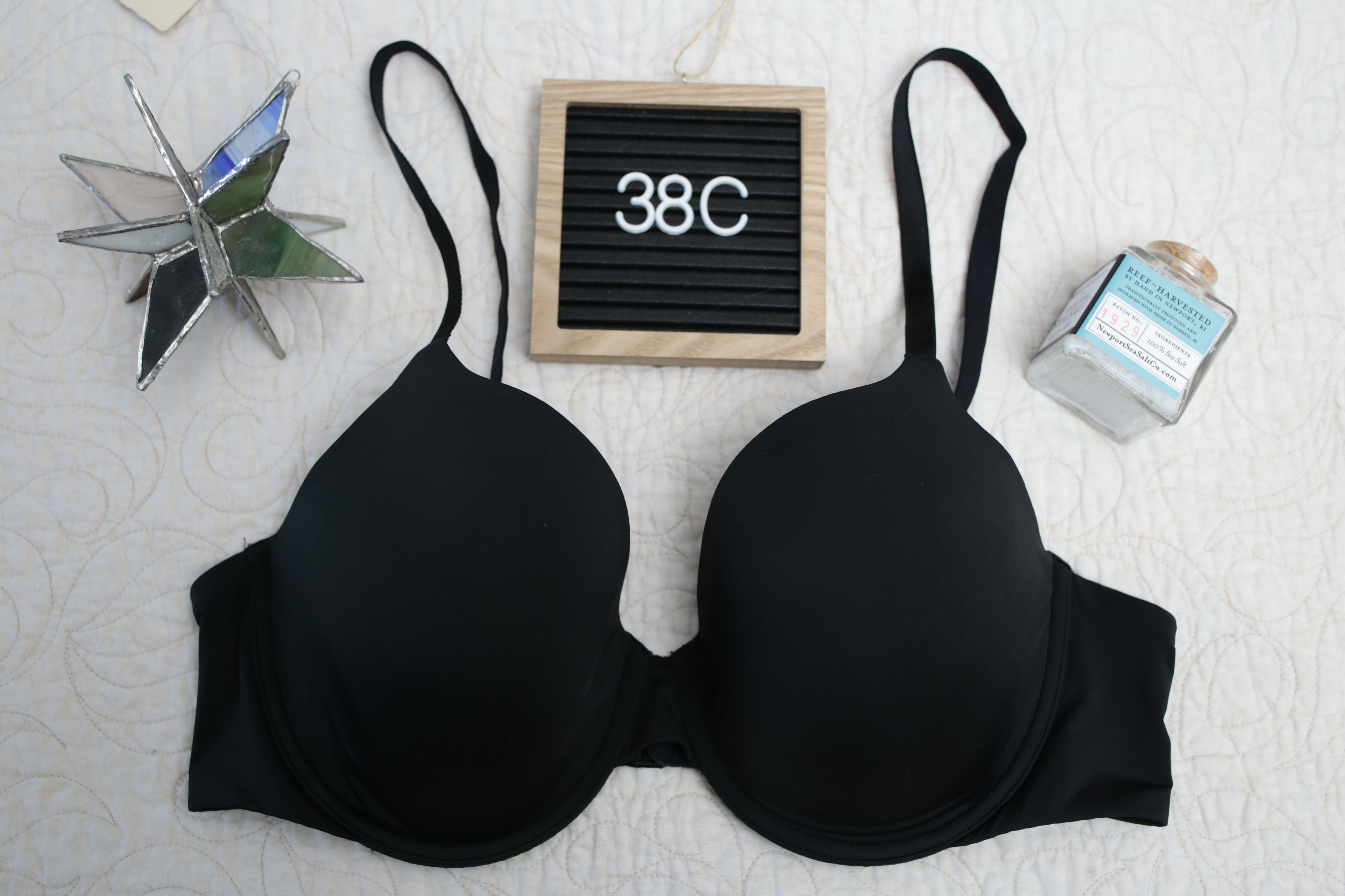 Victoria's Secret 38C T-shirt Lightly Lined Full Coverage Underwire Bra Black