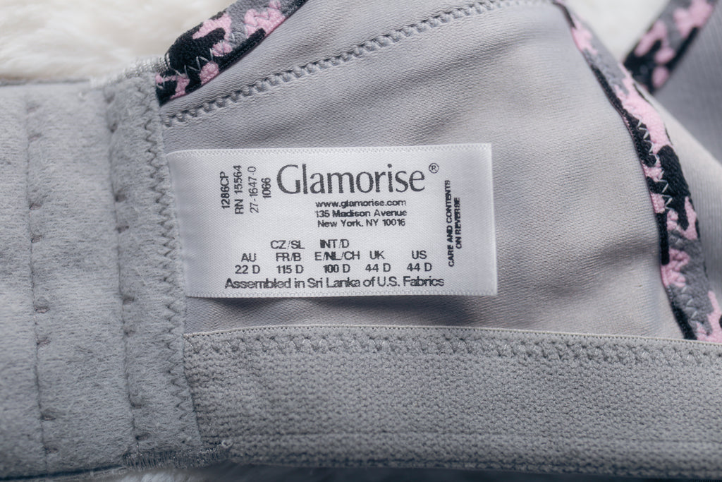 Glamorise Sport 44D No Bounce Camisole Wireless Sports Bra Gray 1066