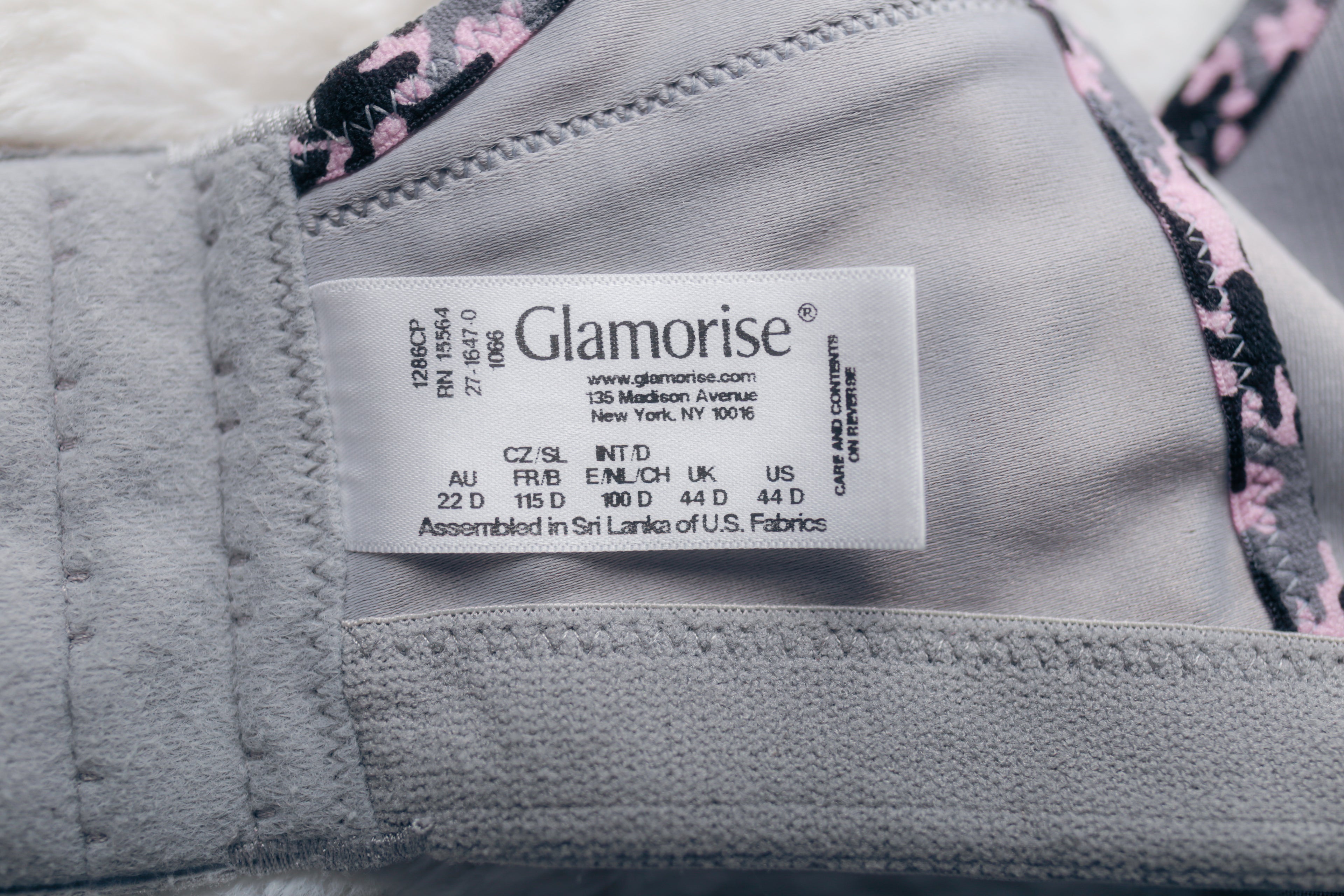 Glamorise Sport 44D No Bounce Camisole Wireless Sports Bra Gray 1066
