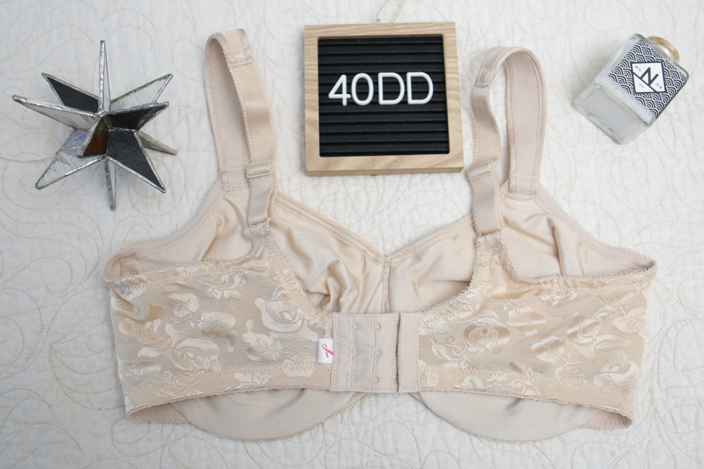 Wacoal 40DD Awareness 85567 Underwire Full Coverage Unlined Bra Nude Beige Floral