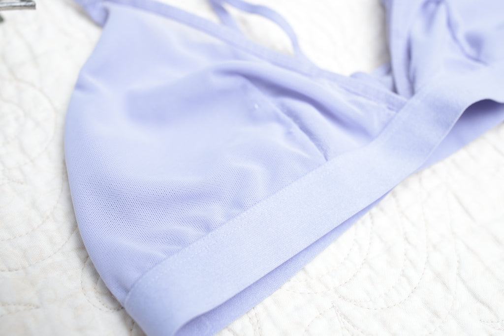 Auden Unlined Bralette Wireless Bra S AA-C Cup Lavender Sheer Lace