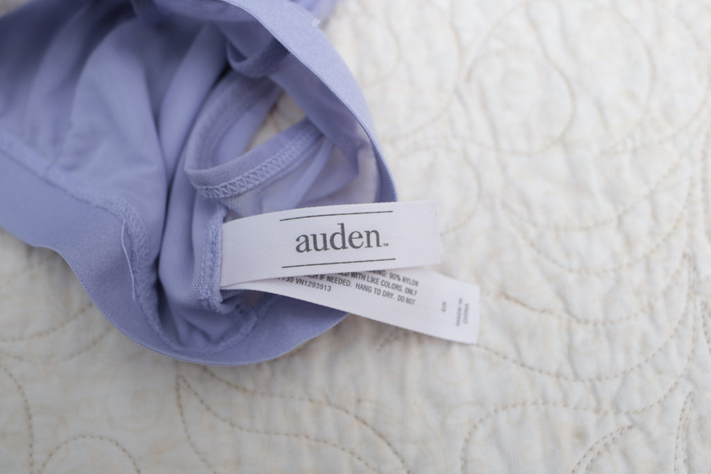 Auden Unlined Bralette Wireless Bra S AA-C Cup Lavender Sheer Lace