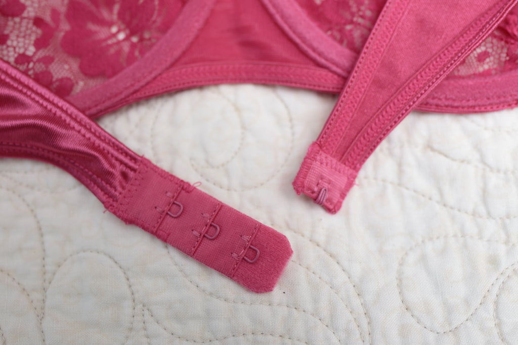 Dreamgirl Unlined Demi Underwire Halter Bra Large Hot Dark Pink Sheer Lace