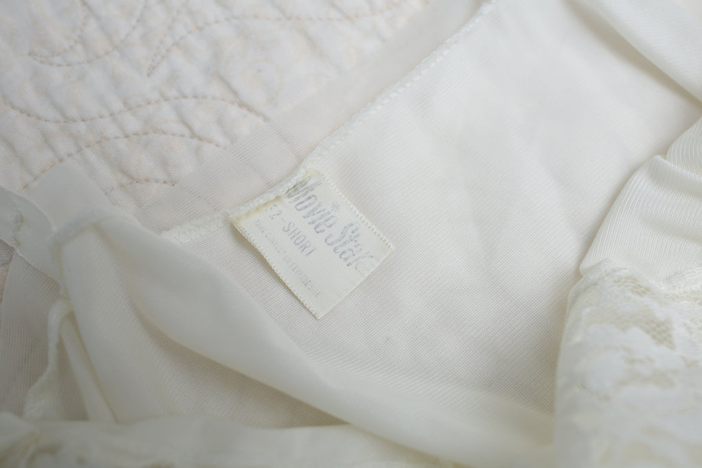 Movie Star Vintage Babydoll Cami USA-made Lingerie 32 Short / Petite Ivory